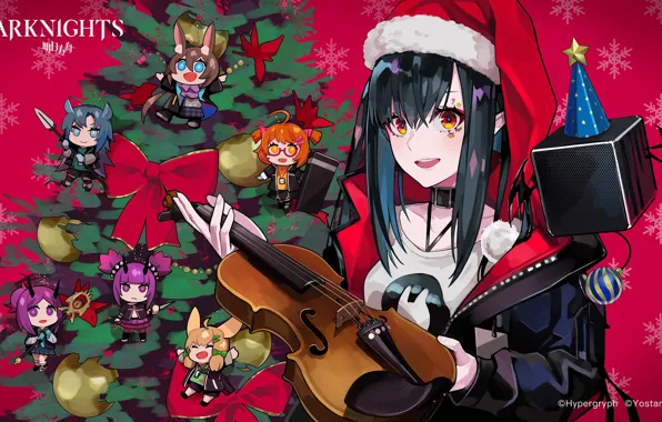 Girl, decoration, toys, spruce, Christmas, New year, maiden, tree