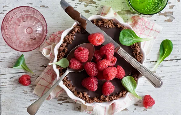 Picture photo, Chocolate, Food, Raspberry, Cakes, Pie