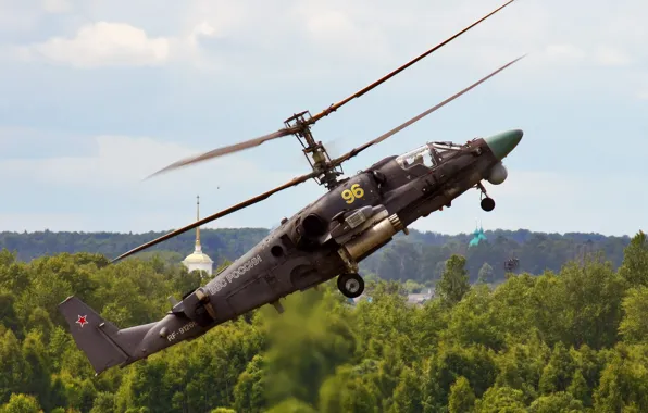 Picture flight, helicopter, Russian, Ka-52, shock, "Alligator"