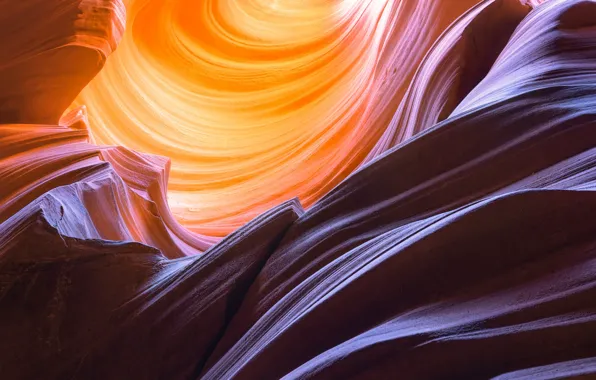 Line, rocks, canyon, relief