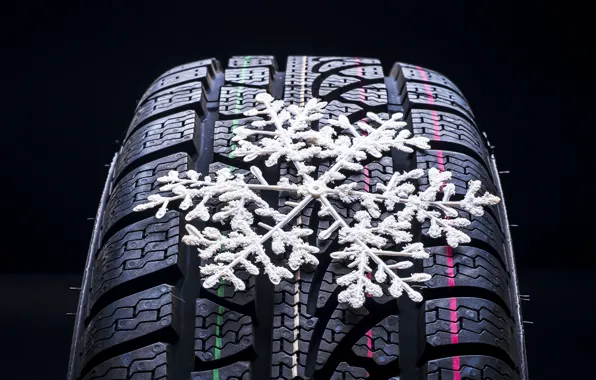 Picture macro, winter, wheel, blur, snowflake, bokeh, wheel, protector