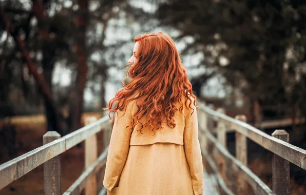 Picture girl, redhead, curls, Martin Kühn