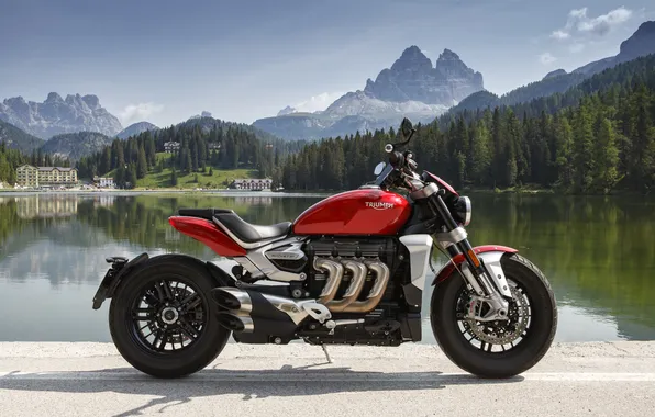 Picture landscape, motorcycle, Triumph Rocket, Triumph Rocket 3 R