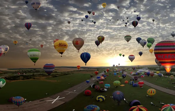 The sky, color, flight, balloon