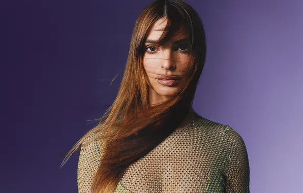 Background, model, portrait, actress, hairstyle, brown hair, Emily Ratajkowski, Emily Ratajkowski