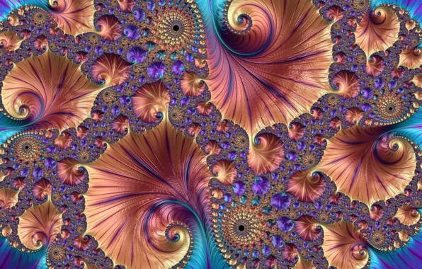 Pattern, color, fractal, bright