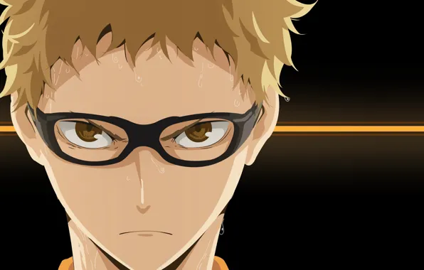 manga, haikyuu, and tsukishima image