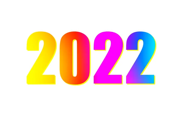 Wallpaper, new year, figures, white background, 2022, 2022, display background
