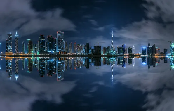 Picture Dubai, Night, Panorama, Business Bay