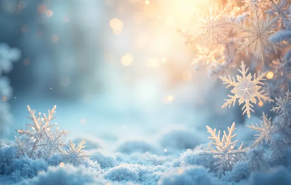 Picture winter, snow, snowflakes, background, Christmas, New year, Christmas, winter