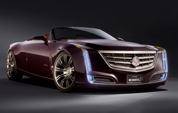 Concept, background, Cadillac, The concept, convertible, the front, Cadillac, Ciel