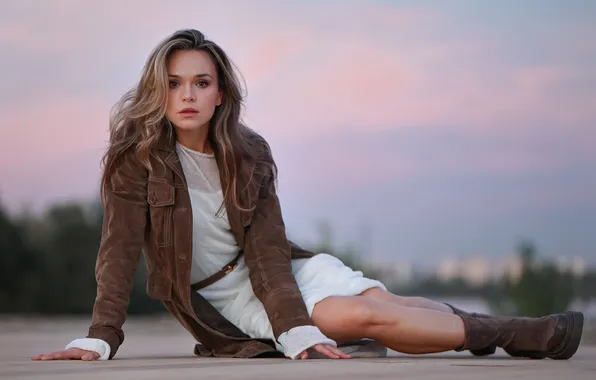 Girl, sweetheart, model, Wallpaper, brown hair, beautiful, Jacket, Sexy
