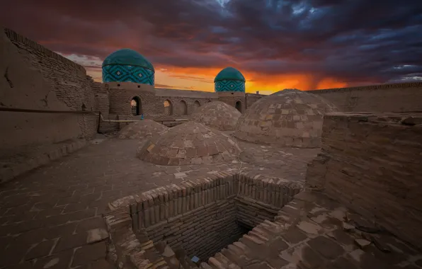Wall, glow, the dome, Uzbekistan, Khiva