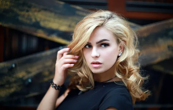 Picture girl, background, portrait