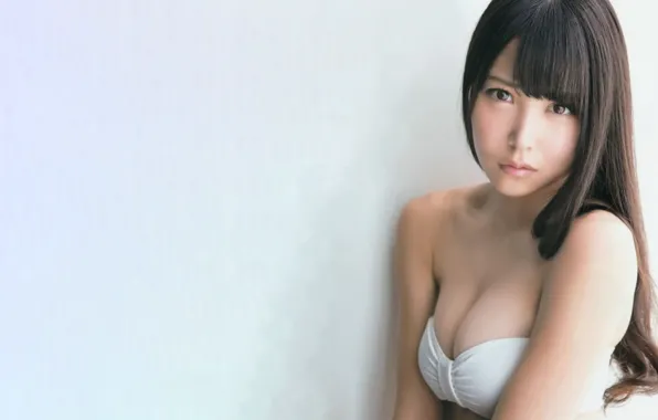 Girl, sexy, cleavage, long hair, boobs, beautiful, pretty, lips