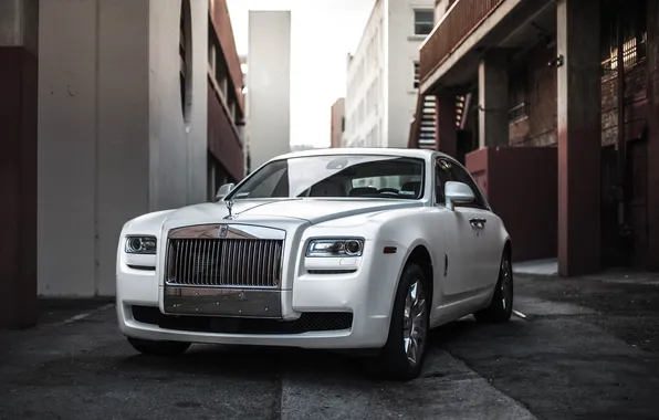 Car, rolls royce, house