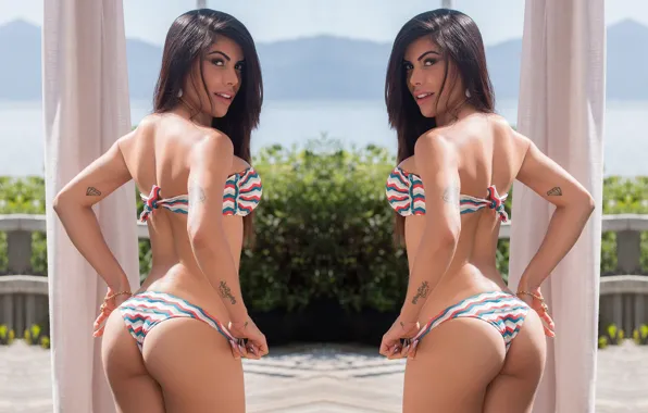 Sexy, ass, long hair, boobs, beautiful, model, pretty, tattoo