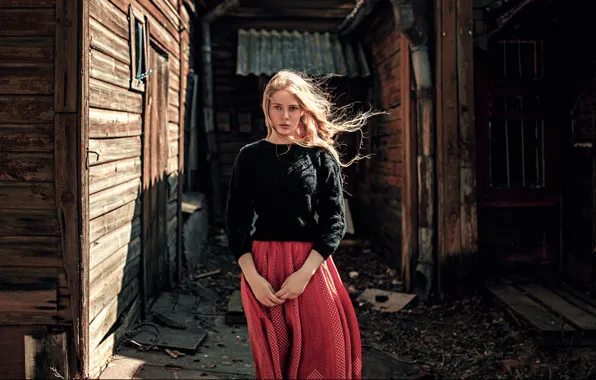 Girl, Look, Model, The wind, Dress, Beautiful, Julia