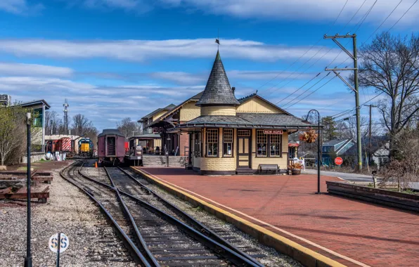 Picture rails, station, New Hope