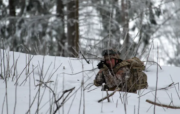 Picture weapons, soldiers, Latvian Army