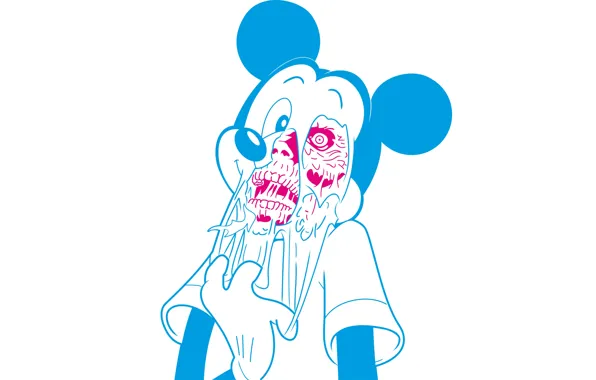 Picture background, skull, art, zombies, art, Mickey Mouse, Micky Maus