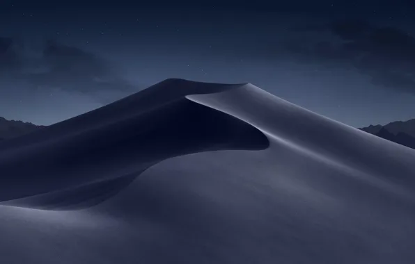 Sand, night, desert, barkhan