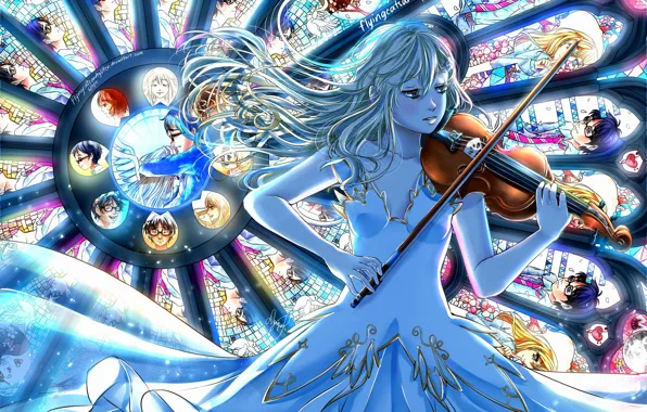 anime violinist wallpaper