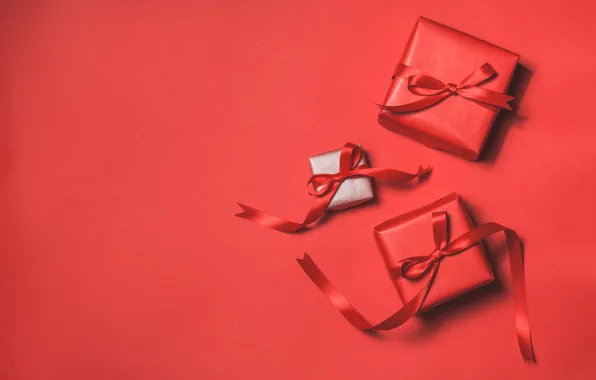 Picture red, background, gift, love, Valeria Maksakova, romantic