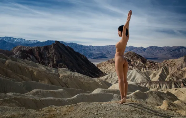 Mountains, Asian, figure, naked, Miki