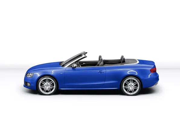 Audi, Blue, Wheel, Convertible, Case, Graphics, Side view