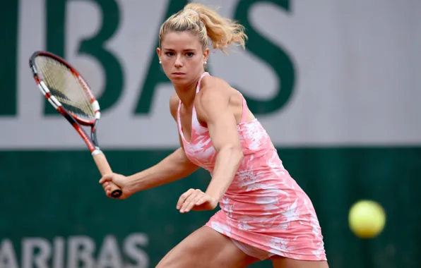The ball, racket, Italian tennis player, Camila Giorgi, Camila Giorgi