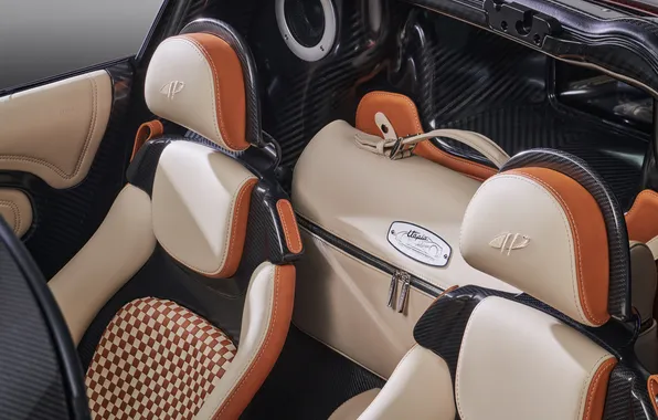 Roadster, chairs, supercar, Pagani, supercar, Utopia, 2024, interior details
