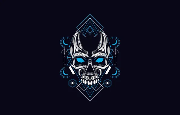 Minimalism, Skull, Style, Background, Art, Style, Background, Minimalism