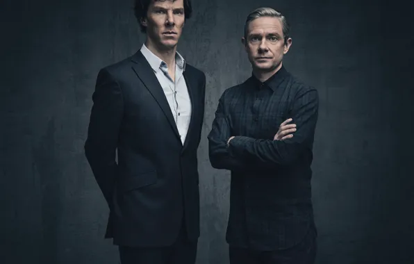 Background, two, Sherlock Holmes, Martin Freeman, Benedict Cumberbatch, Sherlock, Sherlock BBC, Sherlock Holmes