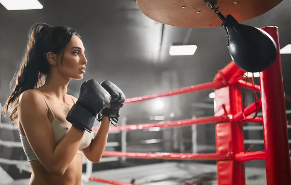 Picture girl, fighter, exercise, boxing, body, fighting, female, fitness