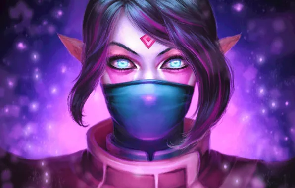 Look, Face, Mask, Art, Dota 2, DotA 2, Artwork, Lana
