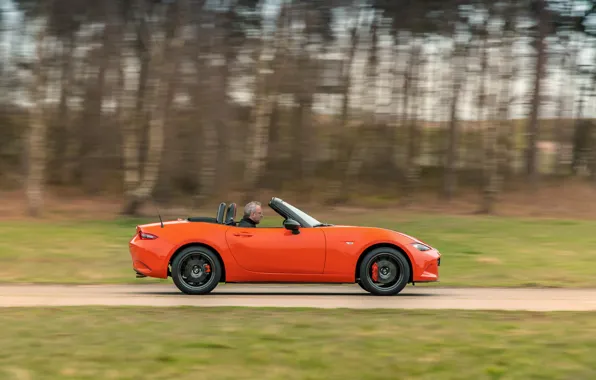 Picture orange, profile, Mazda, Roadster, MX-5, 30th Anniversary Edition, 2019