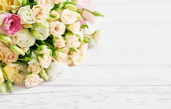 Flowers, roses, bouquet, eustoma, Yarovoy Aleksandr