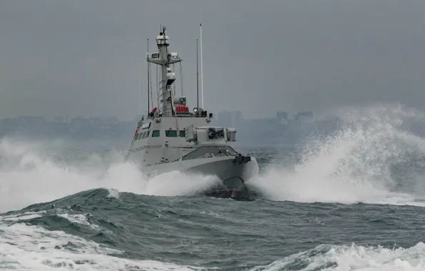 Sea, Wave, Foam, Ukraine, Navy, Gyurza-M, Ukrainian Navy, The Ukrainian Navy