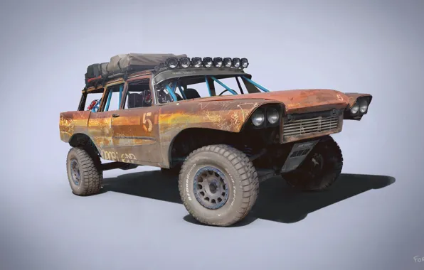 Car, Rat Wagon, Plymouth Fury Trophy Rat Station Wagon