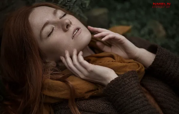 Freckles, redhead, Maria Martyanova, Nick Mölln