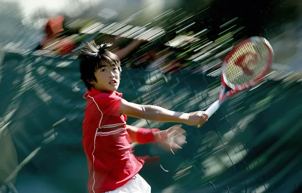 The ball, Sport, Guy, Blow, Tennis, Racket, Digital art, Athlete
