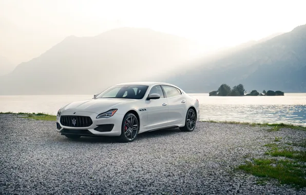 Auto, white, Maserati, Quattroporte, metallic, GTS, 2019, GranSport