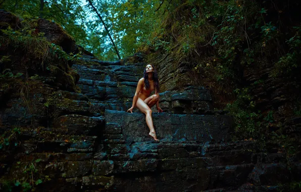 Girl, rock, body