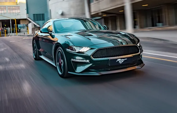 Picture speed, Mustang, Ford, Bullitt, 2019