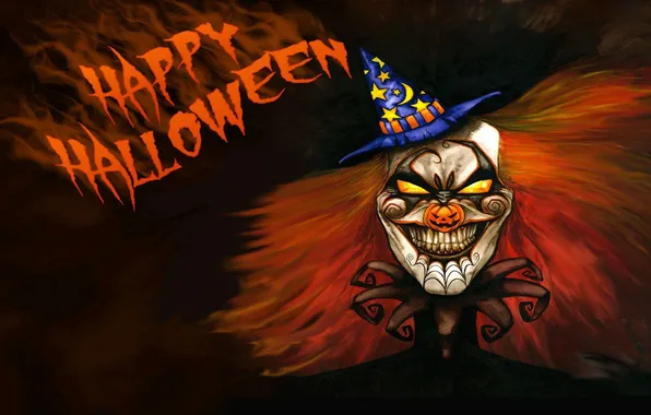 Picture Halloween, holiday, clown, Halloween eve