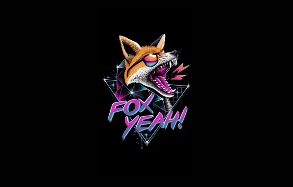 Minimalism, Glasses, Fox, Style, Background, Fox, Art, Art