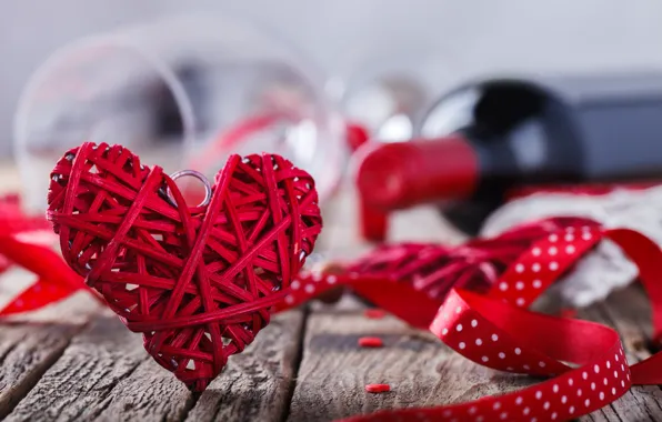 Love, wine, heart, love, heart, romantic, Valentine's Day
