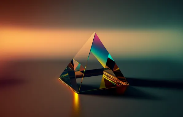 Glass, abstraction, pyramid