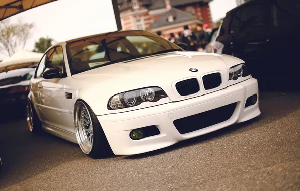 Picture BMW, white, before, BBS, e46